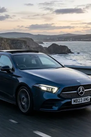 Mercedes on the road